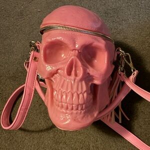 Killstar pink skull purse